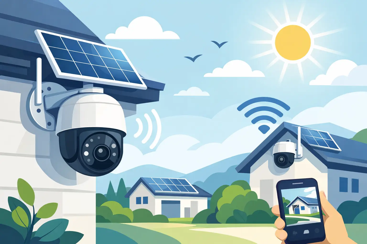 Cámaras de seguridad WiFi con energía solar