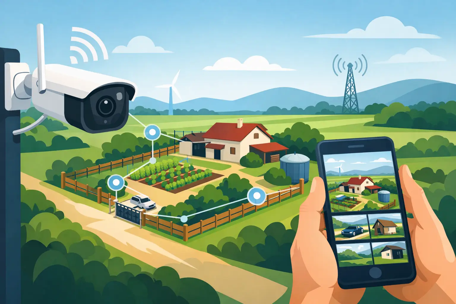 Cómo proteger una parcela con cámaras 4G